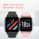 Montre Connectée Écran Couleur 1.4 Pouces Étanche IP67 Mesure Température Corporelle Surveillance Fréquence Cardiaque et Tens...