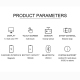 Montre Connectée IP67 Étanche 1.3 Pouces Surveillance Tension Artérielle Rythme Cardiaque Sommeil Bluetooth Compatible iOS An...
