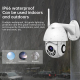 Camera Surveillance WiFi PTZ 355° Infrarouge 1080P Vision Nocturne Audio Bidirectionnel Détection Mouvement Stockage Cloud