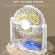 Ventilateur De Bureau Portable Télescopique Rechargeable Type C Silencieux 3 Vitesses Orientation 180 Degrés - www.yonis-shop...