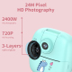 Appareil Photo Enfant HD Imprimable avec Objectif Rotatif et Écran IPS 2 Pouces 24 Millions de Pixels 32 Go Inclus - www.yoni...