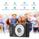 Appareil Photo Enfant 44MP 16X Zoom 2.7K Full HD Écran 2.88 Pouces Détection Sourire Carte SD 128GB Rechargeable Portable - w...