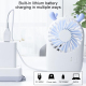 Mini Ventilateur De Poche USB Rechargeable 3 Vitesses Blanc Perle 6 W Batterie 800 mAh Format Compact - www.yonis-shop.com