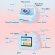 Appareil Photo Enfant 2.4 Pouces 1080P HD Double Caméra Impression Thermique Couleur Rose - www.yonis-shop.com