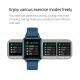 Montre Connectée IPS 1.3 Pouces Écran Couleur Surveillance Cardiaque Pression Artérielle Sommeil Oxymètre Étanche Bleu Bébé -...