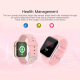 Montre Connectée Étanche Rose Suivi Santé Pedomètre Sommeil Fréquence Cardiaque Oxymétrie Tension Musique Multilingue - www.y...