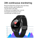 Montre Connectée Étanche IP68 1.54 Pouces Bluetooth 4.2 Contrôle Musique Rappel Appel Moniteur Pression Artérielle Paiement I...