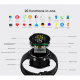 Montre Connectée Étanche IP68 1.54 Pouces Bluetooth 4.2 Contrôle Musique Rappel Appel Moniteur Pression Artérielle Paiement I...