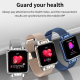 Montre Connectée Étanche IP67 Écran Couleur 1.22 Pouces Suivi Sommeil Rythme Cardiaque Rappel Cycle Menstruel Bracelet Rouge ...