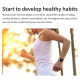 Montre Connectée Étanche IP67 Écran Couleur 1.22 Pouces Suivi Sommeil Rythme Cardiaque Rappel Cycle Menstruel Bracelet Rouge ...