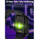 Montre Connectée Étanche IP67 Écran Tactile TFT 1.54 Pouces Contrôle Santé et Musique Rappel Cycle Menstruel Vert Compatible ...