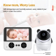 Babyphone Camera Écran HD 4.3 Pouces Vision Nocturne Intercom Bidirectionnel Alarme Température et Son Transmission 300M - ww...