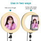 Ring Light LED 20cm Avec Trépied 1.1m 3 Modes USB Pour Selfie Vidéo Photographie - www.yonis-shop.com