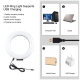 Ring Light LED 6.2 Pouces 3 Modes Dimmer Avec Trépied Portable Pour Photographie et Vidéo - www.yonis-shop.com