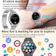 Montre Connectée Sport Bluetooth Avec Appels Assistant Vocal Et Suivi Santé Boîtier En Alliage De Titane Étanchéité Quotidien...