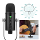 Microphone USB Condensateur Pour Enregistrement Vocal Et Diffusion En Direct Avec Support Cantilever - www.yonis-shop.com