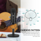 Microphone USB Condensateur Pour Enregistrement Vocal Et Diffusion En Direct Avec Support Cantilever - www.yonis-shop.com