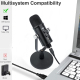 Microphone USB Condensateur Pour Enregistrement Vocal Et Diffusion En Direct Avec Support Cantilever - www.yonis-shop.com