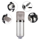Microphone Professionnel Condensateur Pour Enregistrement Sonore Avec Support Antichoc Pour Studio Radio Diffusion En Direct ...