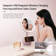 Miroir De Maquillage 4 En 1 Avec Enceinte Bluetooth Recharge Sans Fil Magnétique 15 W Éclairage LED 3 Teintes Et Loupe 5x - w...
