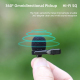 Microphone Haute Sensibilité Omnidirectionnel USB-C avec Clip Léger et Filtre Anti-Bruit pour Enregistrement Audio Profession...