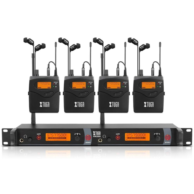 Microphone Sans Fil UHF Pour Chanteur De Scène Avec 4 BodyPacks Et Plug EU - www.yonis-shop.com