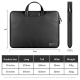 Sacoche Ordinateur Portable Imperméable En Cuir PU Doublure Polaire Taille 13/14 Pouces Noire - www.yonis-shop.com