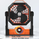 Ventilateur De Camping Portable Rechargeable 7800mAh Avec Éclairage LED Vitesse Variable Et Crochet De Suspension - www.yonis...