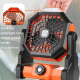 Ventilateur De Camping Portable Rechargeable 7800mAh Avec Éclairage LED Vitesse Variable Et Crochet De Suspension - www.yonis...