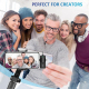 Microphone Sans Fil 2 en 1 Compatible iPhone Android Compact et Portable Plug and Play avec Réduction de Bruit et Autonomie L...