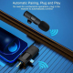 Microphone Sans Fil 2 en 1 Compatible iPhone Android Compact et Portable Plug and Play avec Réduction de Bruit et Autonomie L...