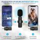 Microphone Sans Fil 2 en 1 Compatible iPhone Android Compact et Portable Plug and Play avec Réduction de Bruit et Autonomie L...