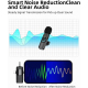 Microphone Sans Fil 2 en 1 Compatible iPhone Android Compact et Portable Plug and Play avec Réduction de Bruit et Autonomie L...