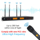 Microphone Professionnel Sans Fil UHF 4 Canaux Avec 4 Microphones Portatifs Pour Événements Extérieurs - www.yonis-shop.com