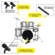 Kit De Microphone Dynamique 7 Pièces Pour Batterie Avec Câbles XLR Haute Qualité Pour Instruments De Percussion Et Amplificat...