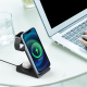 Chargeur Sans Fil Vertical 3 en 1 en Métal Argenté Compact et Efficace pour Téléphones AirPods et Apple Watch - www.yonis-sho...
