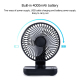 Ventilateur De Bureau Portable Rechargeable USB 4 Vitesses Batterie 4000 mAh Silencieux Grille Amovible - www.yonis-shop.com