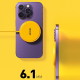 Chargeur Sans Fil Magnétique 15W Jaune Ultra-Mince Avec Super Succion Et Charge Basse Température - www.yonis-shop.com