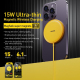 Chargeur Sans Fil Magnétique 15W Jaune Ultra-Mince Avec Super Succion Et Charge Basse Température - www.yonis-shop.com