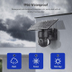Camera IP Extérieure Solaire 4G 3MP Étanche IP66 Vision Nocturne Audio Bidirectionnel Détection de Mouvement PIR Haute Résolu...