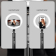 Perche À Selfie Bluetooth Sans Fil Avec Lumière Intégrée Rotation 360° Trépied Antidérapant Télécommande Cachée Extensible Ju...
