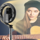 Perche À Selfie Bluetooth Sans Fil Avec Lumière Intégrée Rotation 360° Trépied Antidérapant Télécommande Cachée Extensible Ju...
