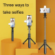 Perche À Selfie Bluetooth Avec Lumière Intégrée Rotation 360 Degrés Extensible Jusqu'à 96.5cm - www.yonis-shop.com