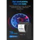 Mini Imprimante Thermique Portable Bluetooth 4.0 58mm Compatible Android iOS Windows Haute Vitesse 90mm/s Longue Durée de Vie...