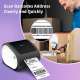 Mini Imprimante Thermique Bluetooth Sans Fil Pour Étiquettes D'Adresse Et Codes-Barres Rose Blanche - www.yonis-shop.com