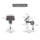Microscope HD 1080P Avec Écran LCD 4.3 Pouces Pour Réparation De Téléphone Portable Grossissement 1000x Avec Lumière LED Brac...