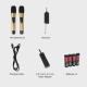 Kit De Deux Microphones Sans Fil VHF À Main Réduction Du Bruit Portée 50 Mètres Récepteur À Batterie Rechargeable - www.yonis...