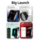 Montre Connectée Écran 2.1 Pouces Appels Bluetooth Analyse ECG Composition Sanguine 50 Modes Sportifs Silicone Noir Gris - ww...