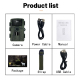 Caméra De Chasse Vision Nocturne Infrarouge Écran LCD 2 Pouces 1080P WiFi Pour Surveillance Extérieure Et Photographie Animal...