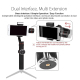 Stabilisateur Smartphone 3-Axes Avec Trépied Et Lumière Intégrée Pour Vidéos Stables - www.yonis-shop.com